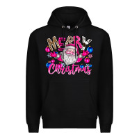 Black merry Christmas santa Premium Hoodie - CowhideDigitalArt