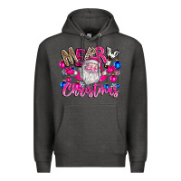 Charcoal Heather merry Christmas santa Premium Hoodie - CowhideDigitalArt