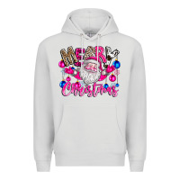 Dove Grey merry Christmas santa Premium Hoodie - CowhideDigitalArt
