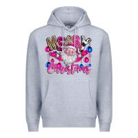 Heather Grey merry Christmas santa Premium Hoodie - CowhideDigitalArt