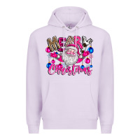 Lilac merry Christmas santa Premium Hoodie - CowhideDigitalArt