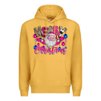 Mustard merry Christmas santa Premium Hoodie - CowhideDigitalArt