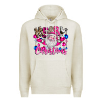 Oatmeal Heather merry Christmas santa Premium Hoodie - CowhideDigitalArt