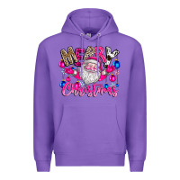 Purple merry Christmas santa Premium Hoodie - CowhideDigitalArt