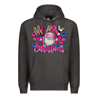 Smoke merry Christmas santa Premium Hoodie - CowhideDigitalArt