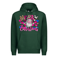 Sports Green merry Christmas santa Premium Hoodie - CowhideDigitalArt