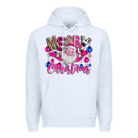 White merry Christmas santa Premium Hoodie - CowhideDigitalArt