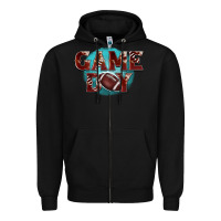 Black game day football Zipper Hoodie - BarkalooDesign