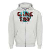 Dove Grey game day football Zipper Hoodie - BarkalooDesign