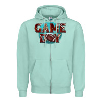Seafoam game day football Zipper Hoodie - BarkalooDesign