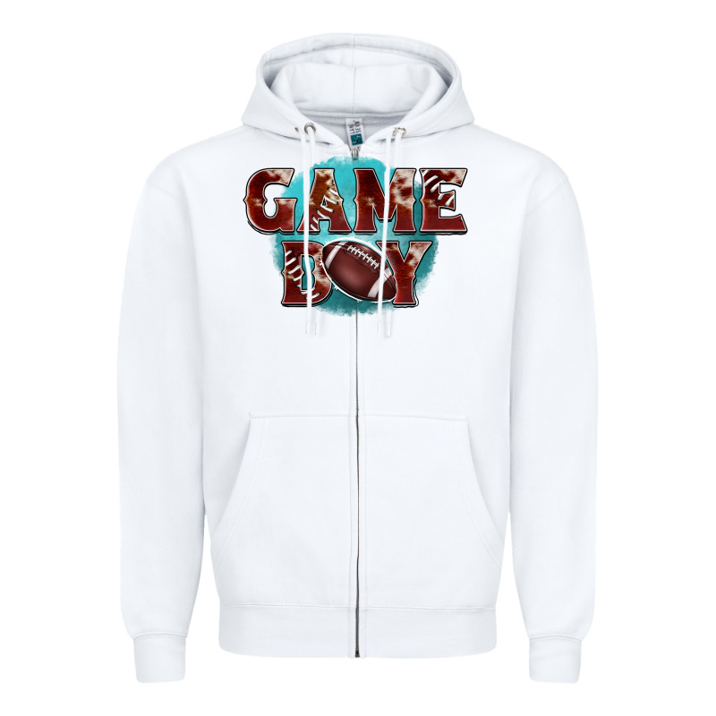 Game Day Football Zipper Hoodie by BarkalooDesign | Teevron