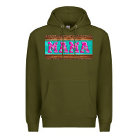 Army Green floral mama mother's day license plate Premium Hoodie - Jasminsmagicworld