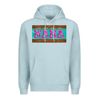 Blue Mist floral mama mother's day license plate Premium Hoodie - Jasminsmagicworld