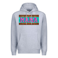 Heather Grey floral mama mother's day license plate Premium Hoodie - Jasminsmagicworld