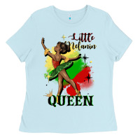 Baby Blue little melanin queen Ladies Tee - CowGirlArtShop
