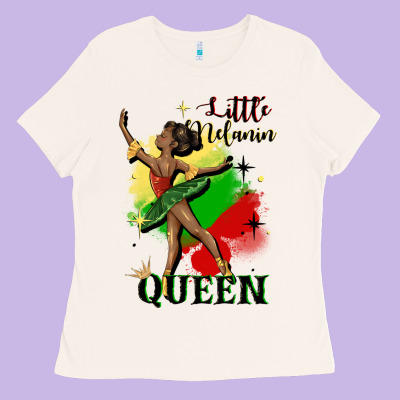 Little Melanin Queen Ladies Tee Designed By Cowgirlartshop