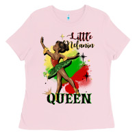 Bubblegum Pink little melanin queen Ladies Tee - CowGirlArtShop