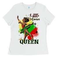 White little melanin queen Ladies Tee - CowGirlArtShop