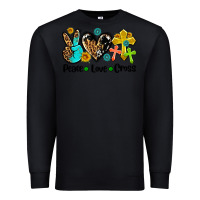 Black peace love cross Premium Sweatshirt - AdoDesignShop