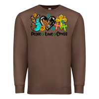 Chestnut peace love cross Premium Sweatshirt - AdoDesignShop