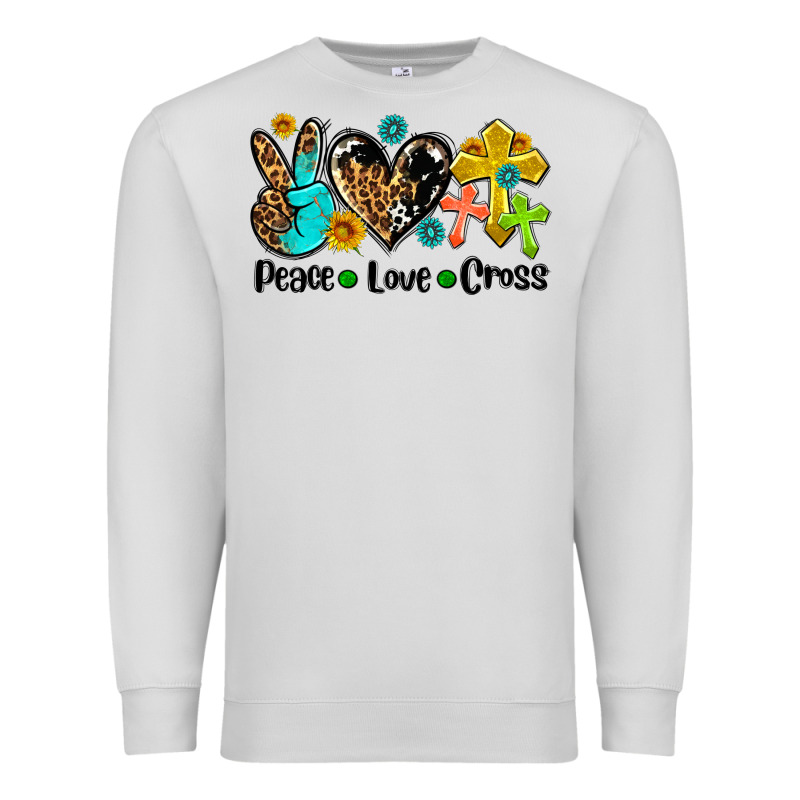 Peace Love Cross Premium Sweatshirt by AdoDesignShop | Teevron