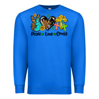 True Royal peace love cross Premium Sweatshirt - AdoDesignShop
