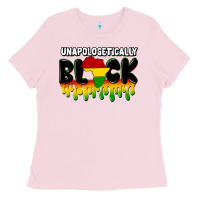 Bubblegum Pink unapologetically black Ladies Tee - CowGirlArtShop