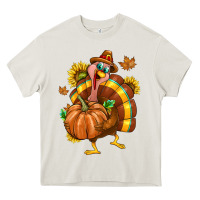 Cream Thanksgiving Turkey Heavy Core Tee - texasbilliewilder