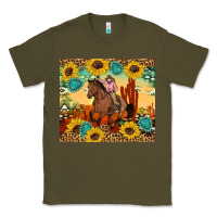 Army Green cowgirl Classic Tee - Artiststas