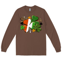 Chestnut Irish flag shamrock St. Patricks Day Long Sleeve Tee - FaDigitalArtStudio