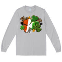 Moon Dust Irish flag shamrock St. Patricks Day Long Sleeve Tee - FaDigitalArtStudio