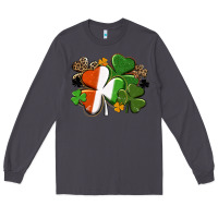 Smoke Irish flag shamrock St. Patricks Day Long Sleeve Tee - FaDigitalArtStudio