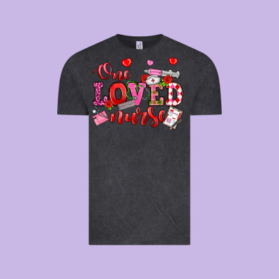 One Loved Nurse Valentine's Day Vintage Tee Designed By Oliviacreatesart