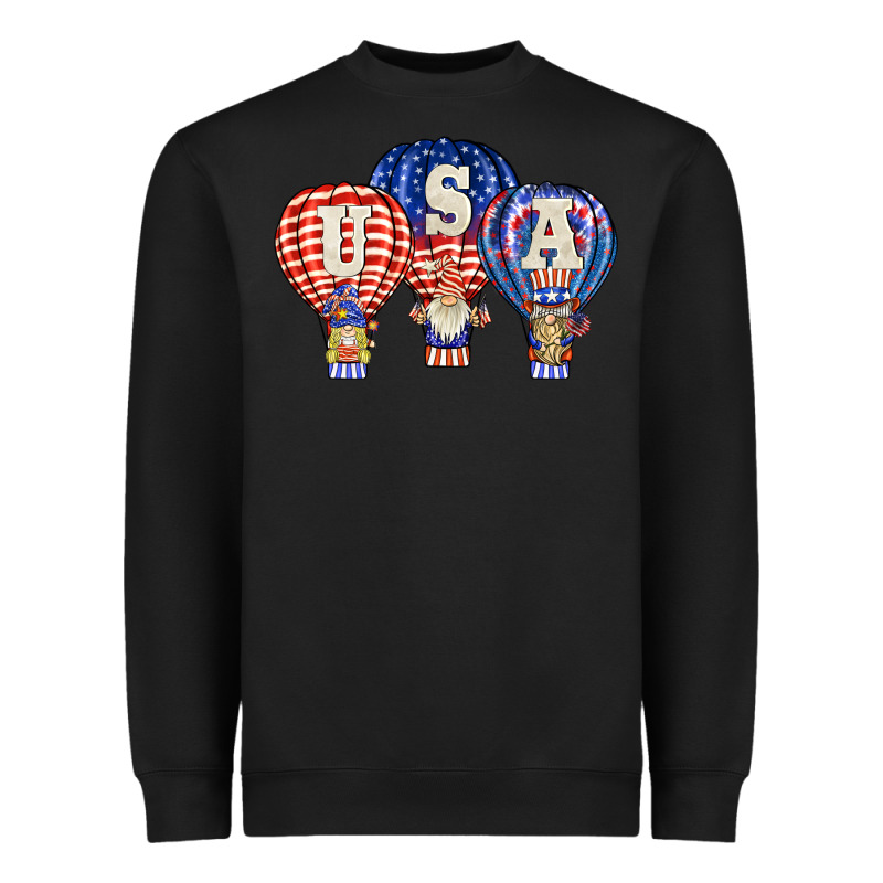Usa Air Balloon Gnomies Heavyweight Sweatshirt by BarkalooDesign | Teevron
