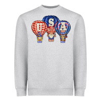 Heather Grey usa air balloon gnomies Heavyweight Sweatshirt - BarkalooDesign