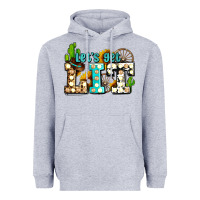 Heather Grey western lets get lit ado Heavyweight Hoodie - AdoDesignShop