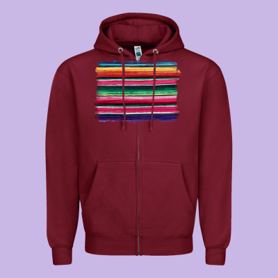 Serape Zipper Hoodie Designed By Barkaloodesign