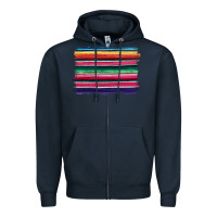 Navy serape Zipper Hoodie - BarkalooDesign