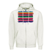 Oatmeal Heather serape Zipper Hoodie - BarkalooDesign