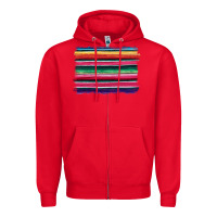 Red serape Zipper Hoodie - BarkalooDesign