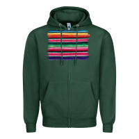 Sports Green serape Zipper Hoodie - BarkalooDesign