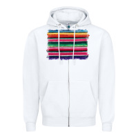White serape Zipper Hoodie - BarkalooDesign