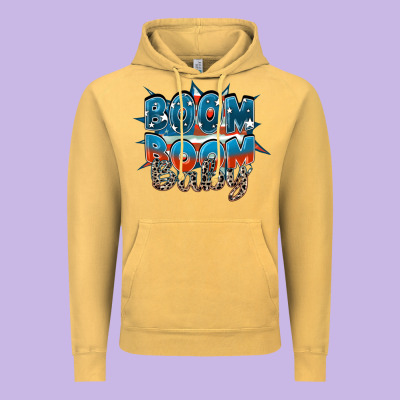 Boom Boom Baby Vintage Hoodie Designed By Fadigitalartstudio