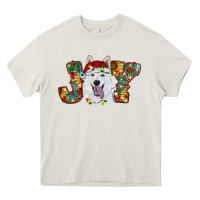 Cream white shepherd christmas joy Heavy Core Tee - RanaPortraitStore