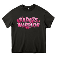 Asphalt Badass warrior Breast Cancer Heavy Core Tee - NancyCooperArtShop