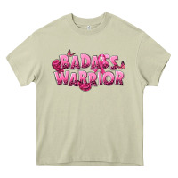 Mossy Badass warrior Breast Cancer Heavy Core Tee - NancyCooperArtShop