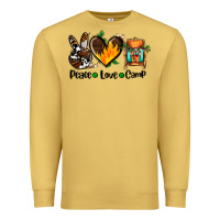 Antique Gold peace love camp ado Premium Sweatshirt - AdoDesignShop