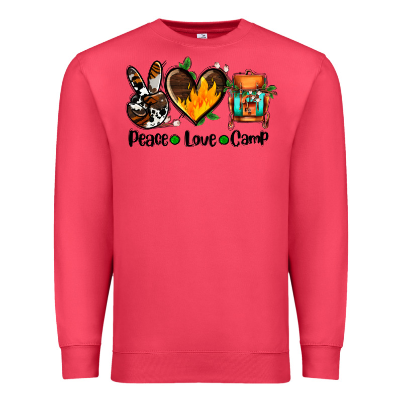 Peace Love Camp Ado Premium Sweatshirt by AdoDesignShop | Teevron