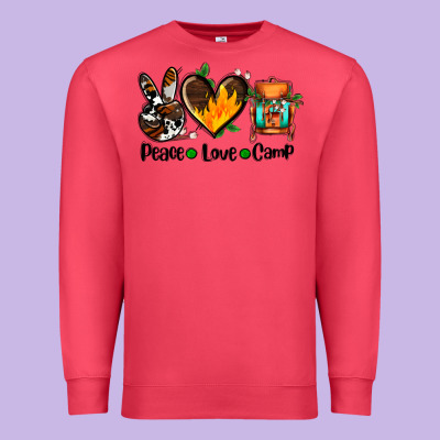 Peace Love Camp Ado Premium Sweatshirt Designed By Adodesignshop