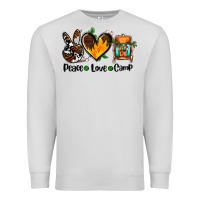 Dove Grey peace love camp ado Premium Sweatshirt - AdoDesignShop